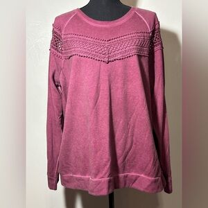 a.n.a Lace Crochet Woman’s Sweatshirt Size XL